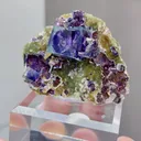 Natural Purple Phantom Fluorite and Mica coexist comes from Yindu,Inner Mongolia 45*17*30MM - image 2