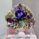 Natural Purple Phantom Fluorite and Mica coexist comes from Yindu,Inner Mongolia 45*17*30MM - image 1