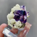Natural Purple Phantom Fluorite and Mica coexist comes from Yindu，Inner Mongolia 50*30*25MM - image 4