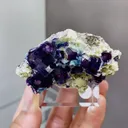Natural Purple Phantom Fluorite and Mica coexist comes from Yindu,Inner Mongolia 65*25*30MM - image 4