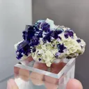 Natural Purple Phantom Fluorite and Mica coexist comes from Yindu,Inner Mongolia 65*25*30MM - image 2