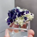 Natural Purple Phantom Fluorite and Mica coexist comes from Yindu,Inner Mongolia 65*25*30MM - image 5