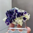 Natural Purple Phantom Fluorite and Mica coexist comes from Yindu,Inner Mongolia 65*25*30MM - image 1