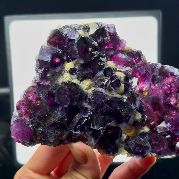 Natural Purple Phantom Fluorite and Mica, Mineral Specimen: Inner Mongolia,China (120*80*20MM) - image 3