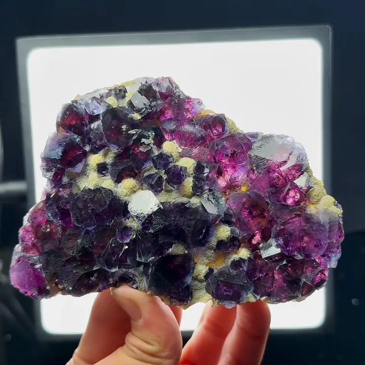 Natural Purple Phantom Fluorite and Mica, Mineral Specimen: Inner Mongolia,China (120*80*20MM) - image 5