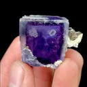 Natural Purple Phantom Fluorite and Mica, Mineral Specimen: Inner Mongolia,China (30*25*25MM) - image 2