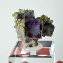 Natural Purple Phantom Fluorite and Mica, Mineral Specimen: Inner Mongolia,China (40*30*35MM) - image 4