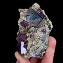 Natural Purple Phantom Fluorite and Mica, Mineral Specimen: Inner Mongolia,China (45*75*35MM) - image 2