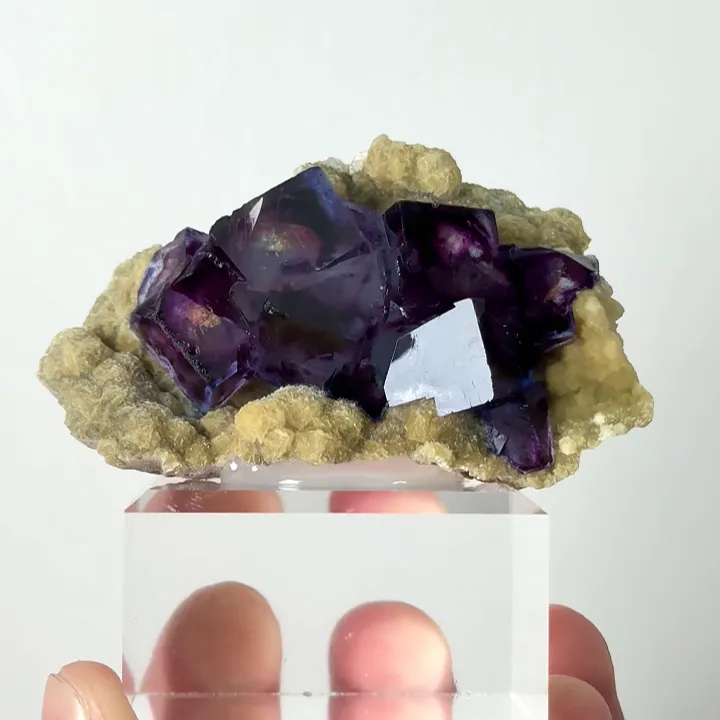 Natural Purple Phantom Fluorite and Mica, Mineral Specimen: Inner Mongolia,China (65*40*20MM) - image 3