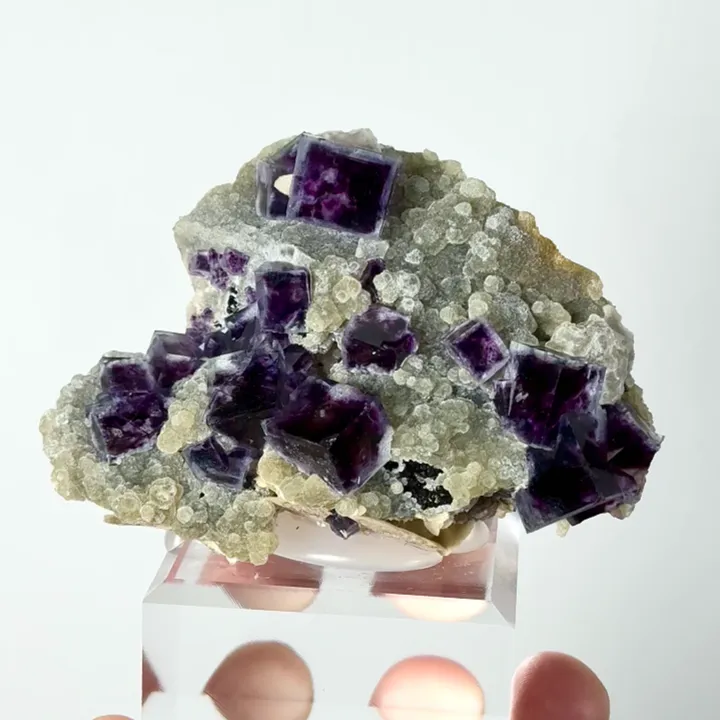 Natural Purple Phantom Fluorite and Mica, Mineral Specimen: Inner Mongolia,China (70*40*25MM) - image 3