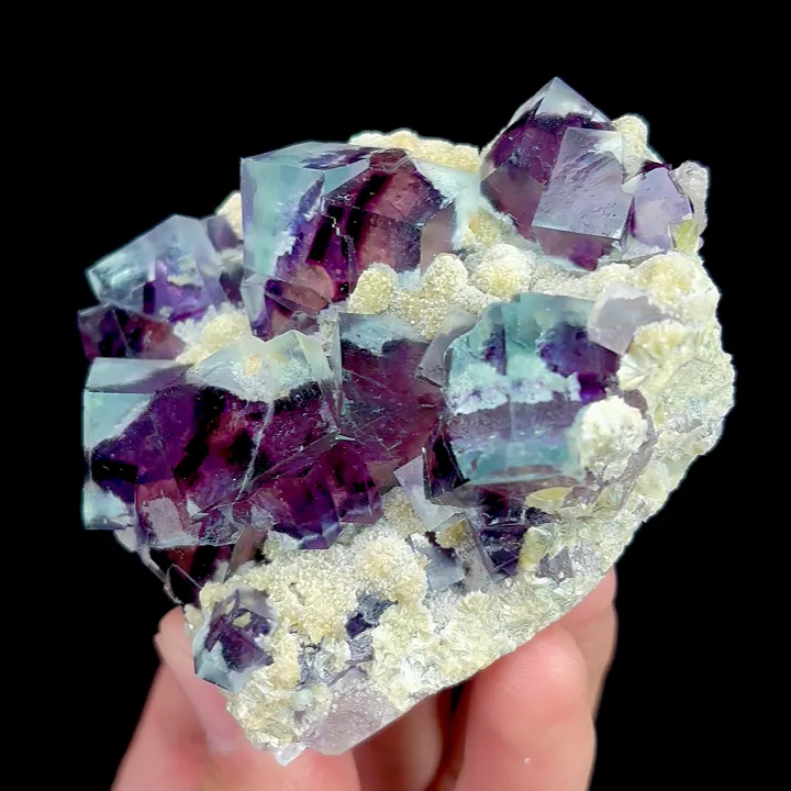 Natural Purple Phantom Fluorite and Mica, Mineral Specimen: Inner Mongolia,China (75*60*30MM) - image 3