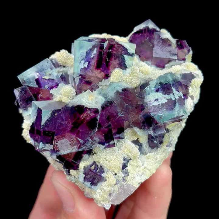 Natural Purple Phantom Fluorite and Mica, Mineral Specimen: Inner Mongolia,China (75*60*30MM) - image 4