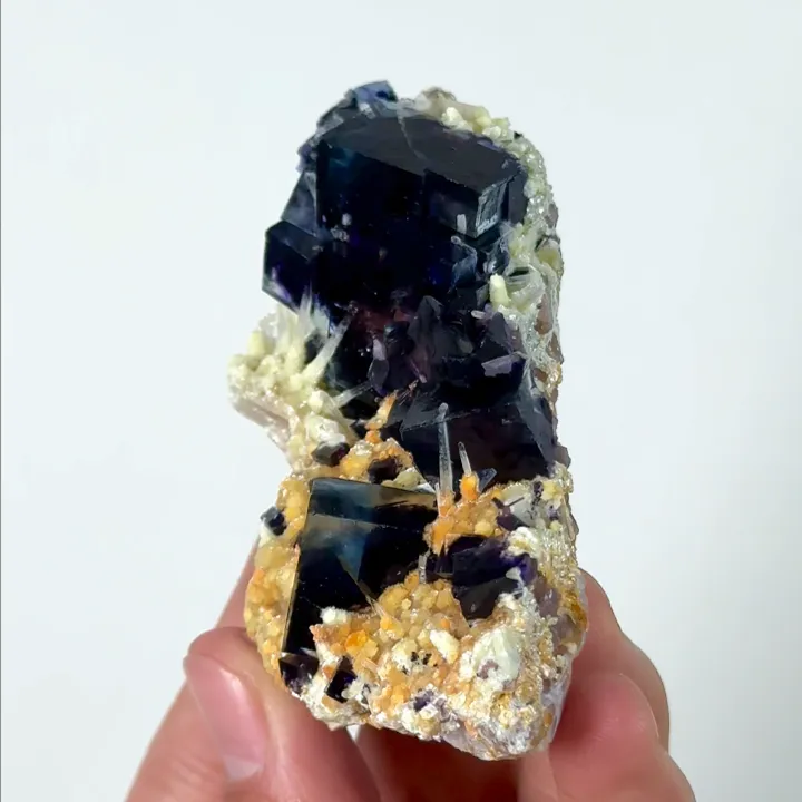 Natural Purple Phantom Fluorite and Mica, Mineral Specimen: Inner Mongolia,China (80*40*25MM) - image 3