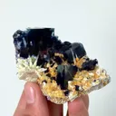 Natural Purple Phantom Fluorite and Mica, Mineral Specimen: Inner Mongolia,China (80*40*25MM) - image 2