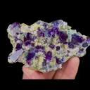 Natural Purple Phantom Fluorite and Mica, Mineral Specimen: Inner Mongolia,China (80*50*15MM) - image 4