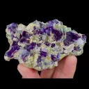 Natural Purple Phantom Fluorite and Mica, Mineral Specimen: Inner Mongolia,China (80*50*15MM) - image 2