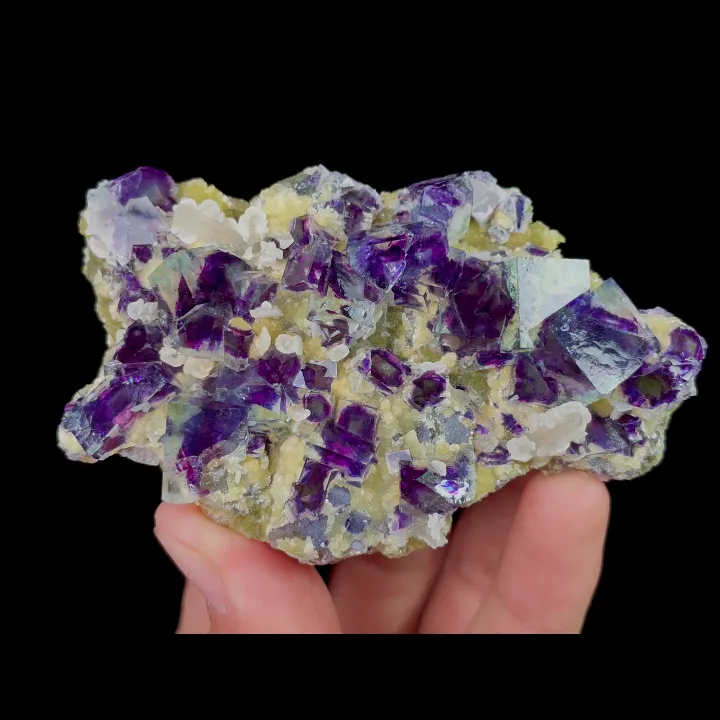 Natural Purple Phantom Fluorite and Mica, Mineral Specimen: Inner Mongolia,China (80*50*15MM) - image 5