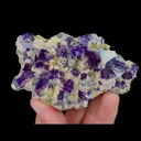 Natural Purple Phantom Fluorite and Mica, Mineral Specimen: Inner Mongolia,China (80*50*15MM) - image 5