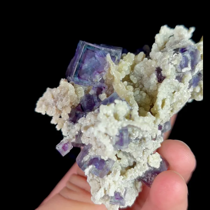 Natural Purple Phantom Fluorite and Mica, Mineral Specimen: Inner Mongolia,China (80*55*40MM) - image 4