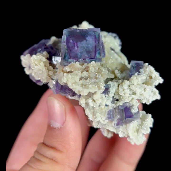 Natural Purple Phantom Fluorite and Mica, Mineral Specimen: Inner Mongolia,China (80*55*40MM) - image 3