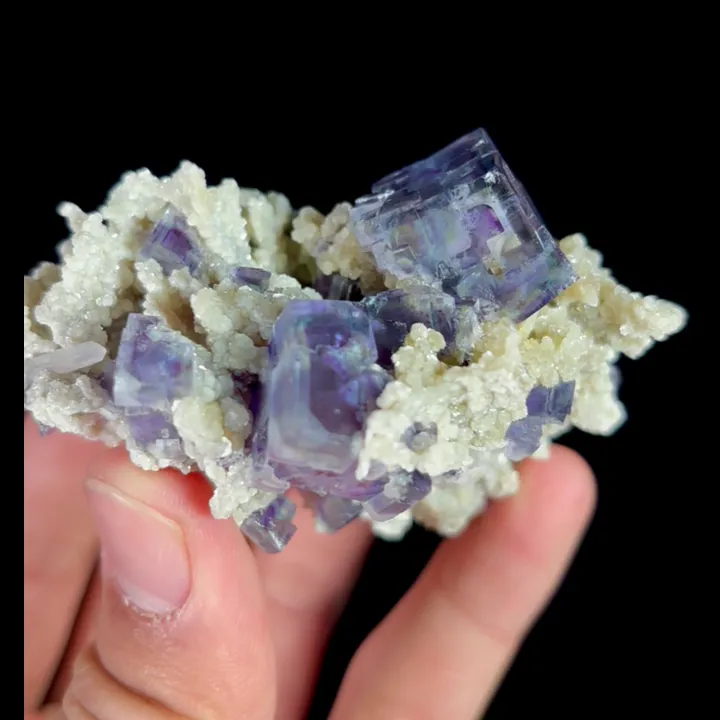 Natural Purple Phantom Fluorite and Mica, Mineral Specimen: Inner Mongolia,China (80*55*40MM) - image 5