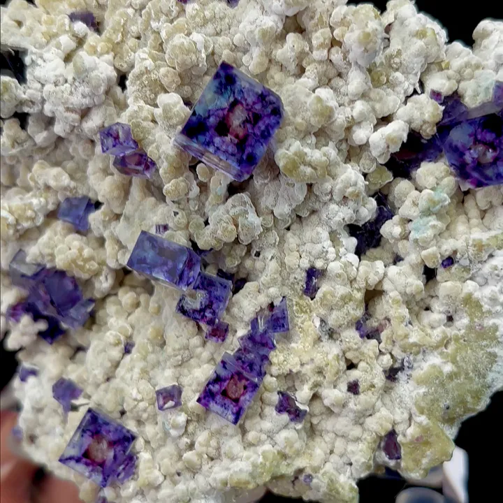 Natural Purple Phantom Fluorite and Mica, Mineral Specimen: Yindu,Inner Mongolia (110*35*80MM) - image 3