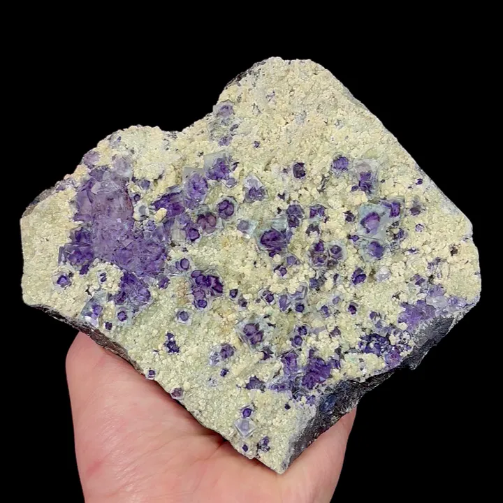 Natural Purple Phantom Fluorite and Mica, Mineral Specimen: Yindu,Inner Mongolia (150*135*40MM) image