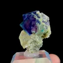 Natural Purple Phantom Fluorite and Mica, Mineral Specimen: Yindu,Inner Mongolia (20*20*25MM) - image 2
