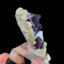 Natural Purple Phantom Fluorite and Mica, Mineral Specimen: Yindu,Inner Mongolia (25*20*30MM) - image 4