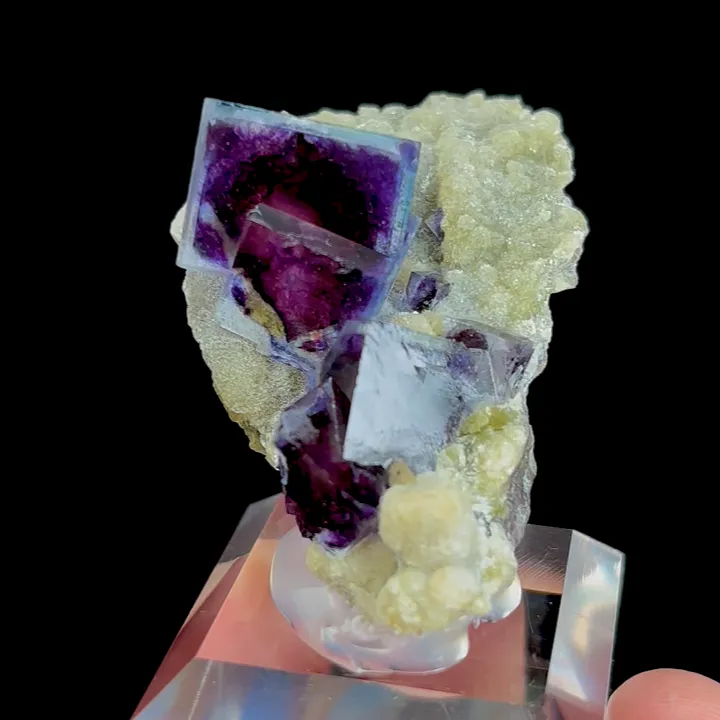 Natural Purple Phantom Fluorite and Mica, Mineral Specimen: Yindu,Inner Mongolia (25*20*30MM) - image 5