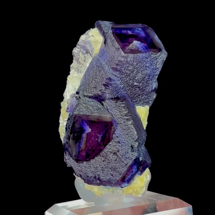 Natural Purple Phantom Fluorite and Mica, Mineral Specimen: Yindu,Inner Mongolia (25*20*40MM) - image 3