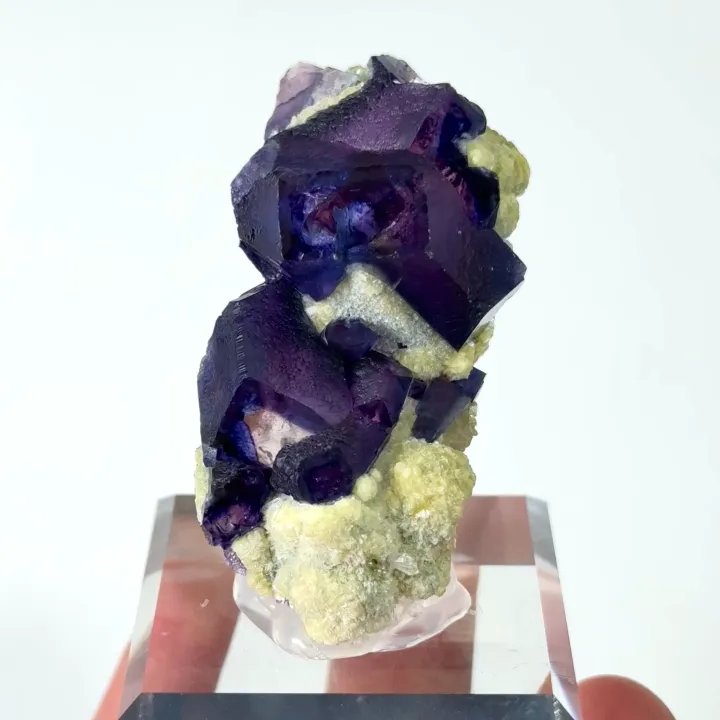 Natural Purple Phantom Fluorite and Mica, Mineral Specimen: Yindu,Inner Mongolia (30*45*20MM) - image 4