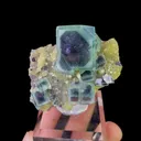 Natural Purple Phantom Fluorite and Mica, Mineral Specimen: Yindu,Inner Mongolia (50*40*25MM) - image 4