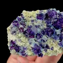 Natural Purple Phantom Fluorite and Mica, Mineral Specimen: Yindu,Inner Mongolia (75*60*20MM) - image 2