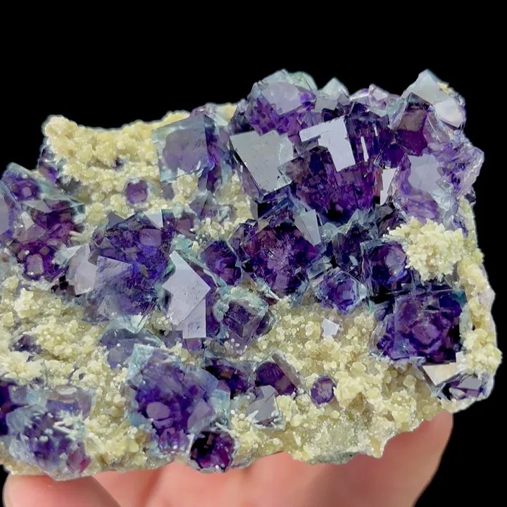 Natural Purple Phantom Fluorite and Mica, Mineral Specimen: Yindu,Inner Mongolia (75*60*20MM) - image 3