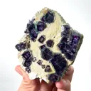 Natural Purple Phantom Fluorite and Mica, Mineral Specimen: Yindu,Inner Mongolia (80*85*25MM) - image 5