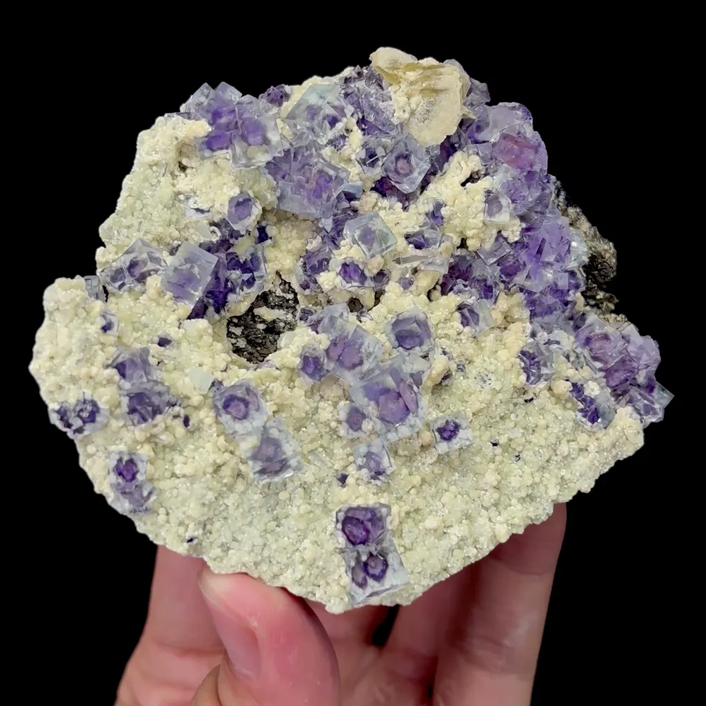 Natural Purple Phantom Fluorite and Mica Mineral Specimen,High Quality Specimen,INNER MONGOLIA,CHINA(95*80*25mm) - image 2