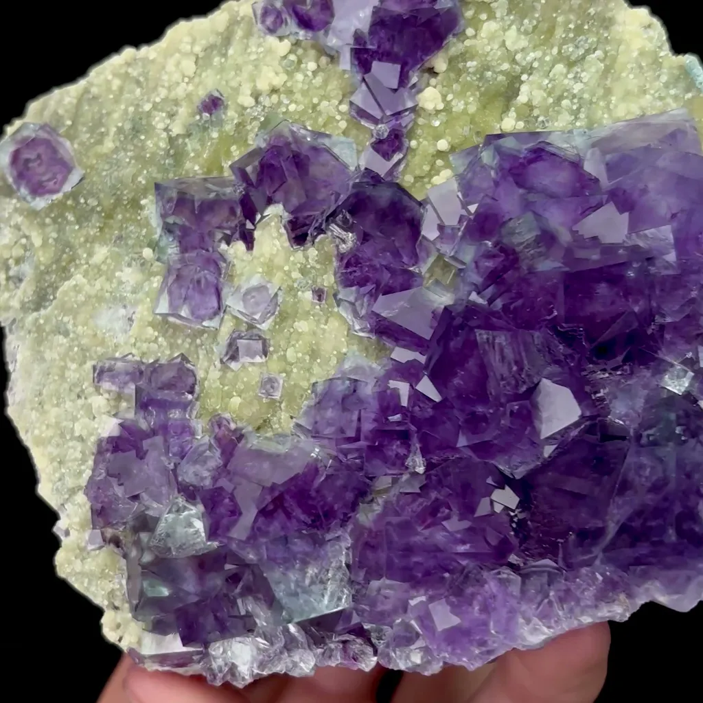 Natural Purple Phantom Fluorite and Mica Mineral Specimen,High Quality Specimen,YINDU,INNER MONGOLIA,CHINA(105*105*35mm) - image 3