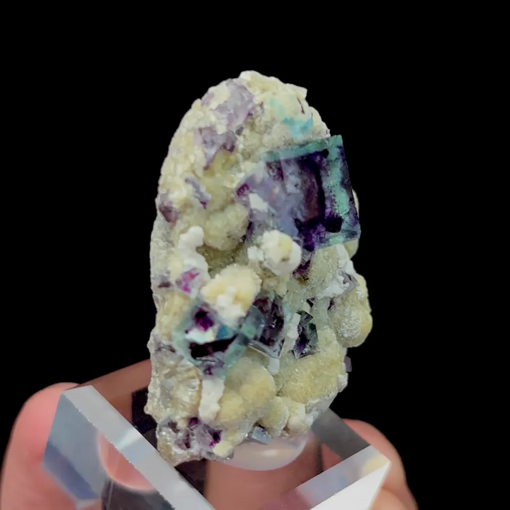 Natural Purple Phantom Fluorite and Mica Mineral Specimen,High Quality Specimen,YINDU,INNER MONGOLIA,CHINA(34*14*42mm) - image 3