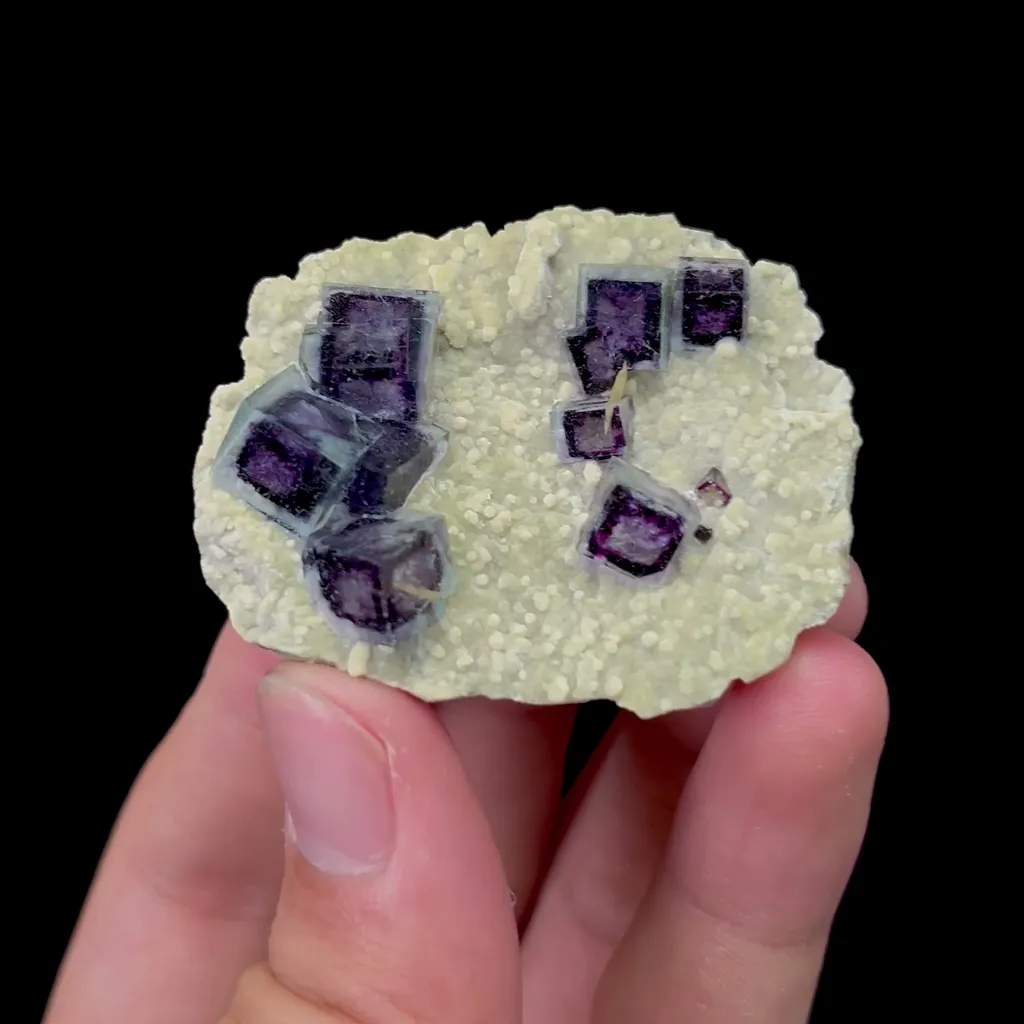 Natural Purple Phantom Fluorite and Mica Mineral Specimen,High Quality Specimen,YINDU,INNER MONGOLIA,CHINA(50*40*15mm) image