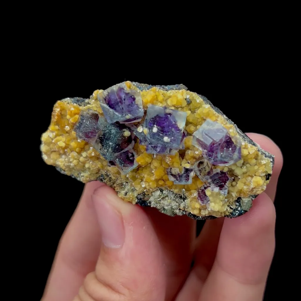 Natural Purple Phantom Fluorite and Mica Mineral Specimen,High Quality Specimen,YINDU,INNER MONGOLIA,CHINA(57*32*15mm) - image 3