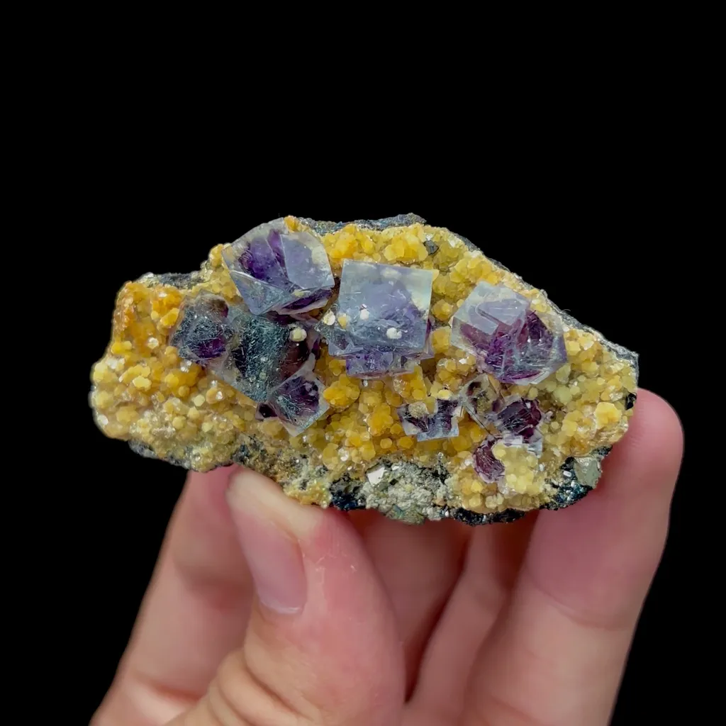 Natural Purple Phantom Fluorite and Mica Mineral Specimen,High Quality Specimen,YINDU,INNER MONGOLIA,CHINA(57*32*15mm) - image 4