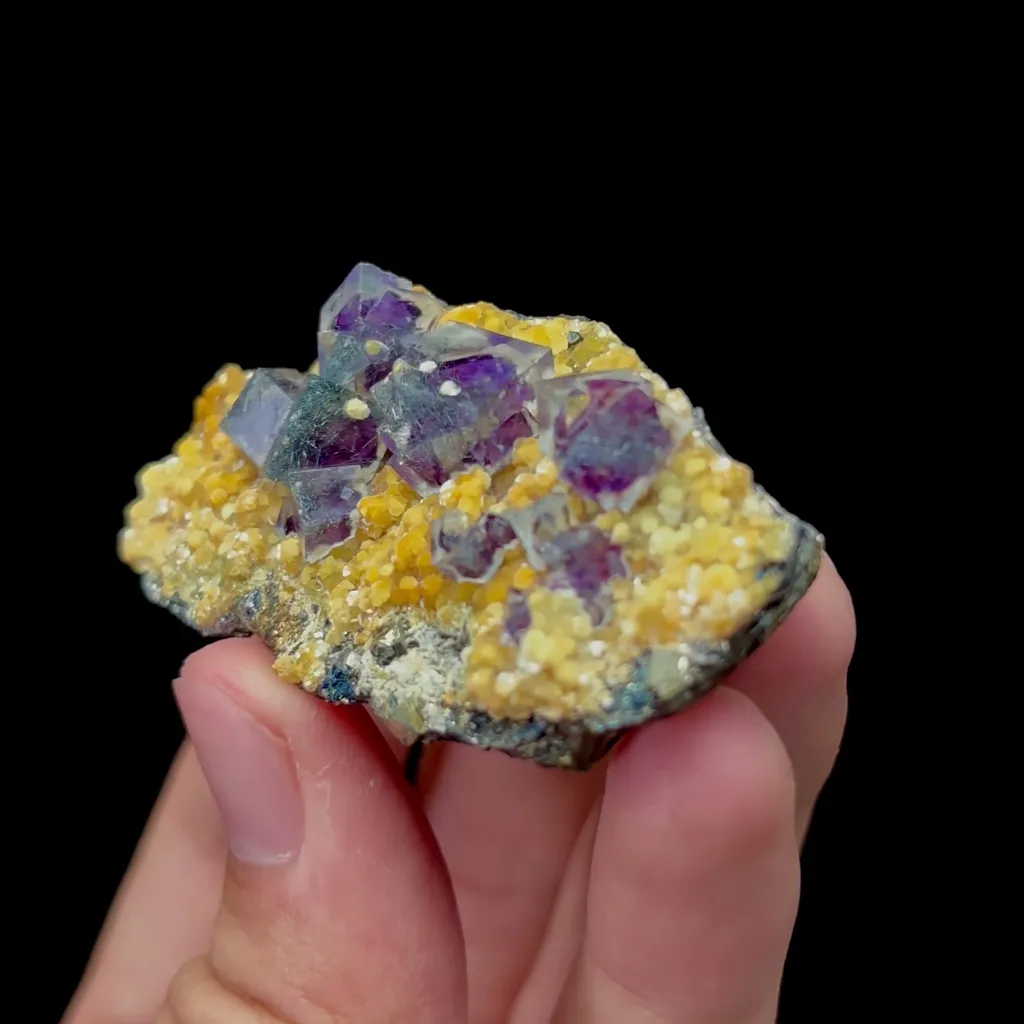 Natural Purple Phantom Fluorite and Mica Mineral Specimen,High Quality Specimen,YINDU,INNER MONGOLIA,CHINA(57*32*15mm) - image 2
