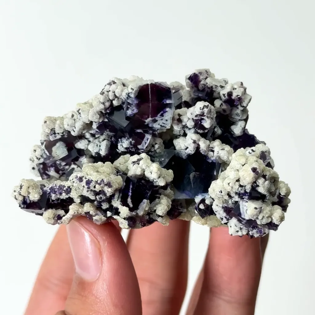 Natural Purple Phantom Fluorite and Mica Mineral Specimen,High Quality Specimen,YINDU,INNER MONGOLIA,CHINA(65*42*31mm) - image 3
