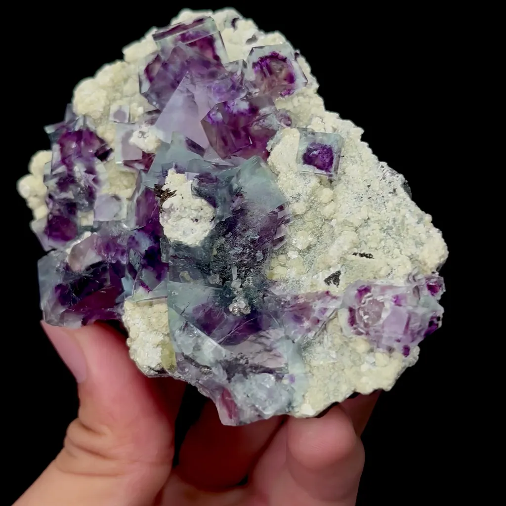Natural Purple Phantom Fluorite and Mica Mineral Specimen,High Quality Specimen,YINDU,INNER MONGOLIA,CHINA(85*65*25mm) - image 2