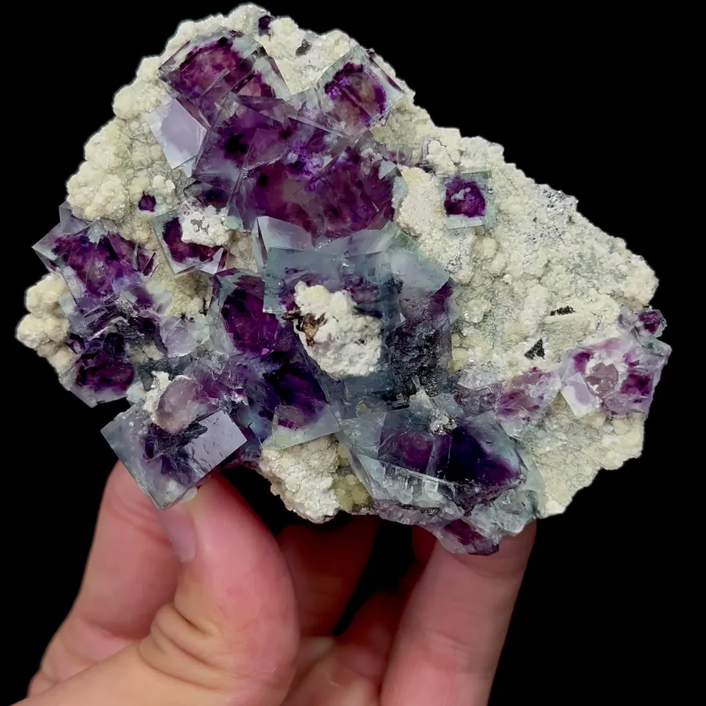Natural Purple Phantom Fluorite and Mica Mineral Specimen,High Quality Specimen,YINDU,INNER MONGOLIA,CHINA(85*65*25mm) - image 4