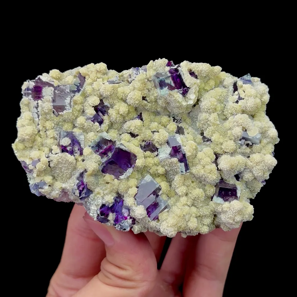 Natural Purple Phantom Fluorite and Mica Mineral Specimen,High Quality Specimen,YINDU,INNER MONGOLIA,CHINA(96*64*27mm) - image 4