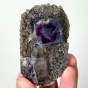 Natural Purple Phantom Fluorite and Mica, Mineral Specimen:Yaogangxian,Hunan (40*60*20MM) - image 4