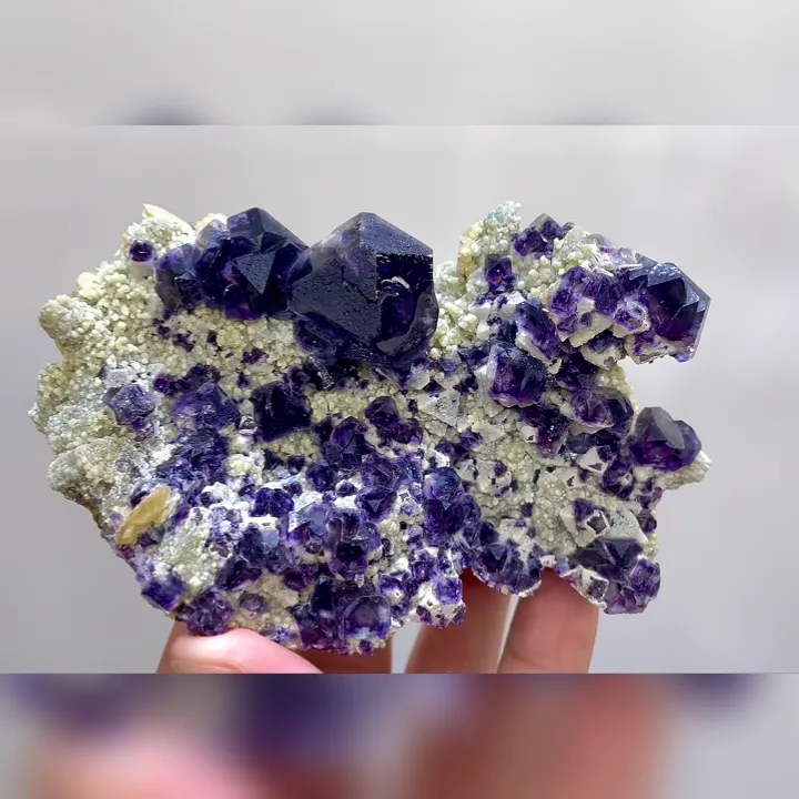 Natural Purple Phantom Fluorite and Mica Symbiosis comes from Inner Mongolia,China 105*65*50MM - image 5