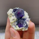 Natural Purple Phantom Fluorite and Mica Symbiosis comes from Inner Mongolia,China 50*35*25MM - image 2